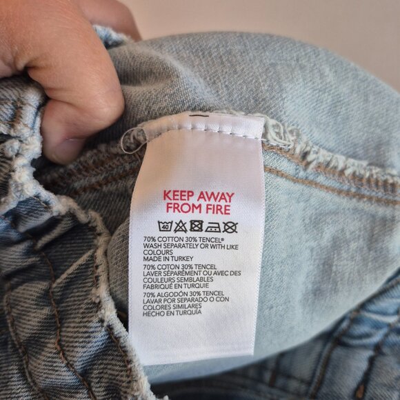 BDG Urban Outfitters Skate High Rise Utility Straight Jeans Light Wash NWT 26 - Picture 4 of 6
